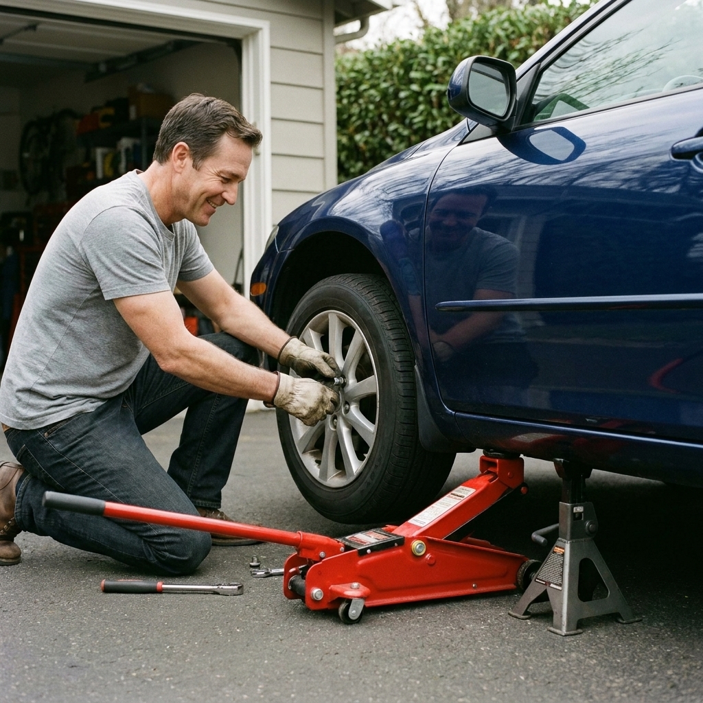 Rotate Your Tires at Home