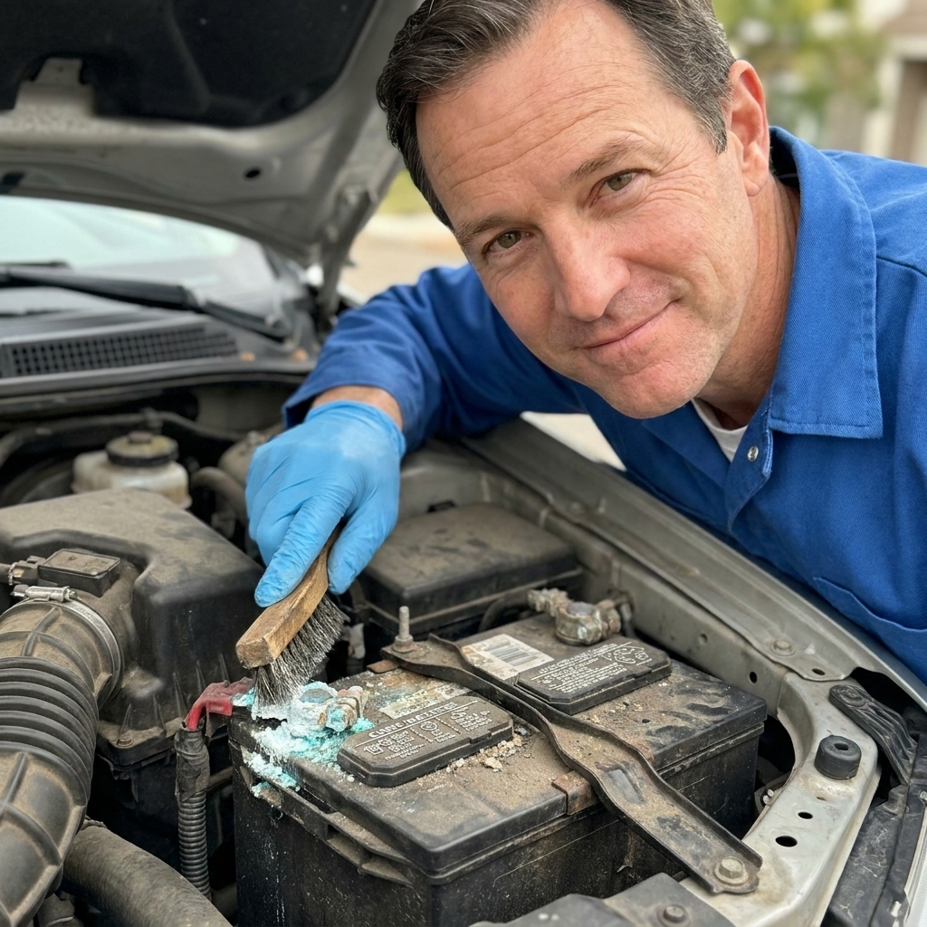 Clean Car Battery Terminal Corrosion